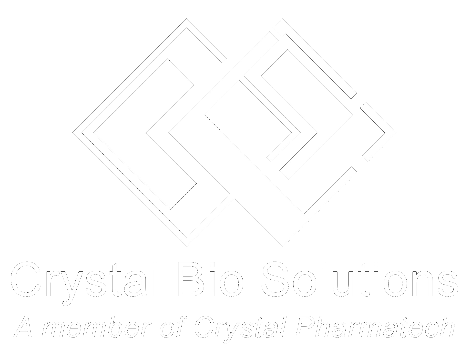 Crystal Bio Solutions white logo